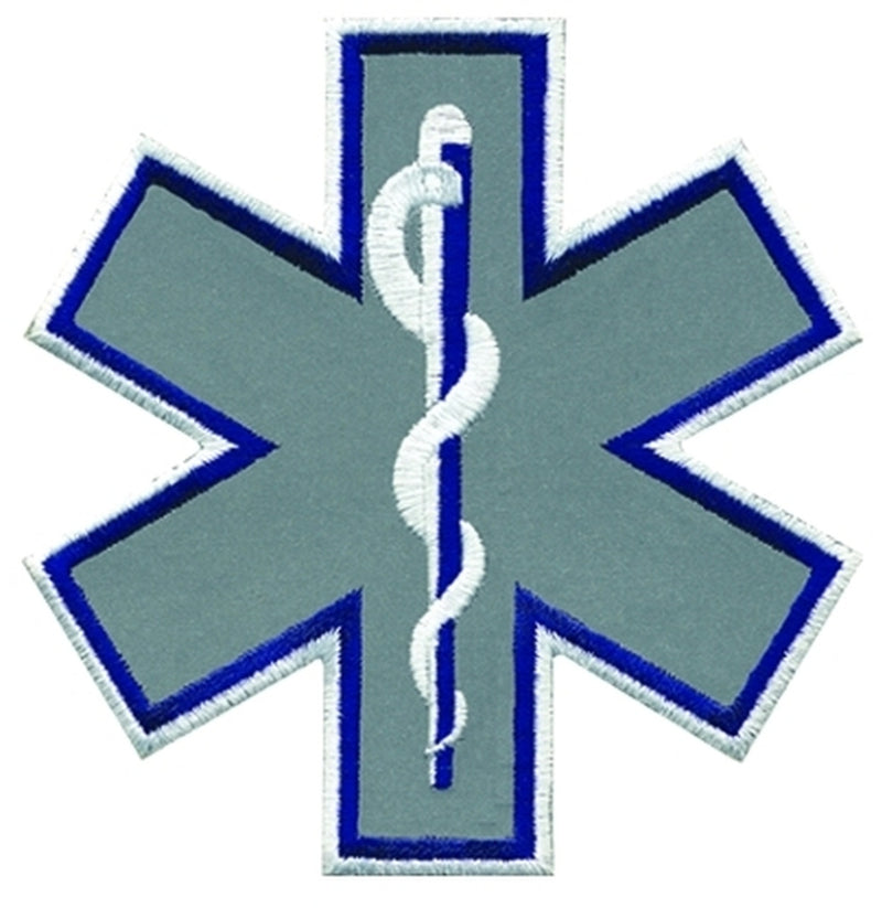 Hero Pride Star Of Life Shoulder Patch Navy/White Reflective, 4X4"
