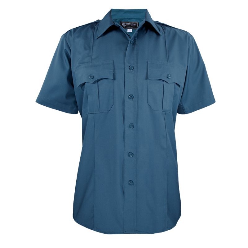 Polyester/Cotton Short Sleeve Uniform Shirt | French Blue