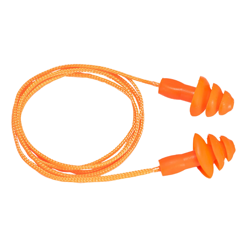 Reusable Corded TPR Ear Plugs | Orange