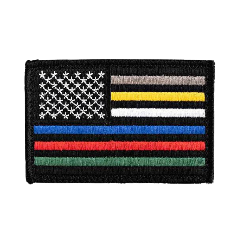 First Responder Flag Patch /W Velcro