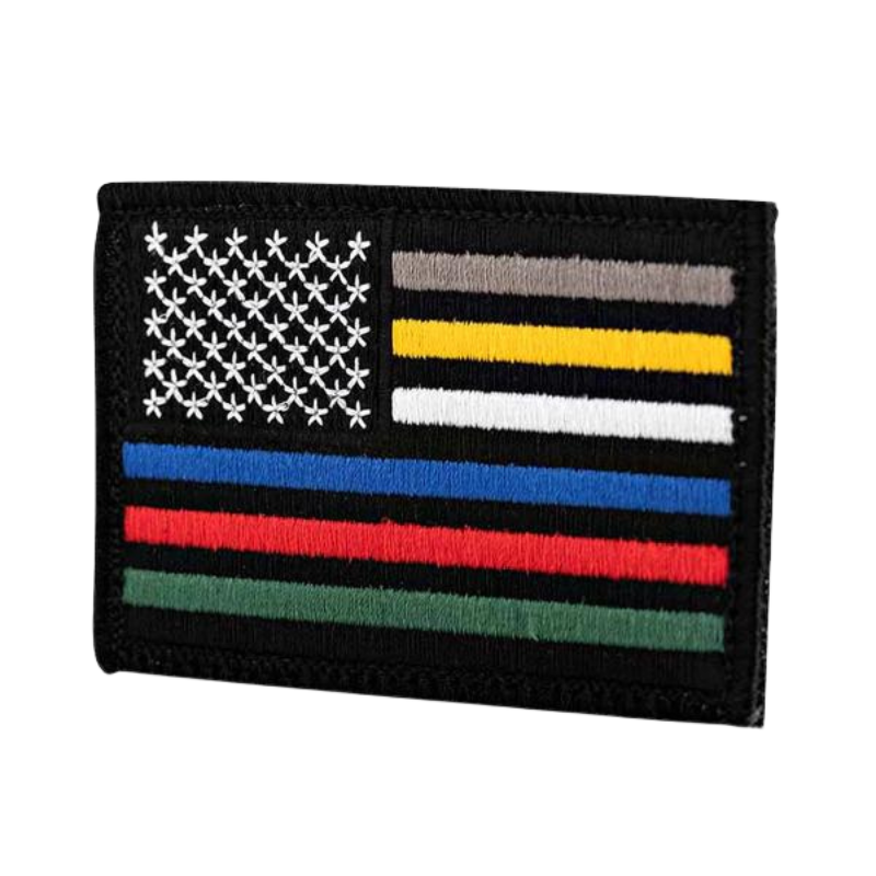 First Responder Flag Patch /W Velcro