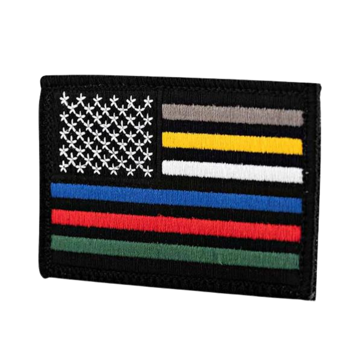 First Responder Flag Patch /W Velcro