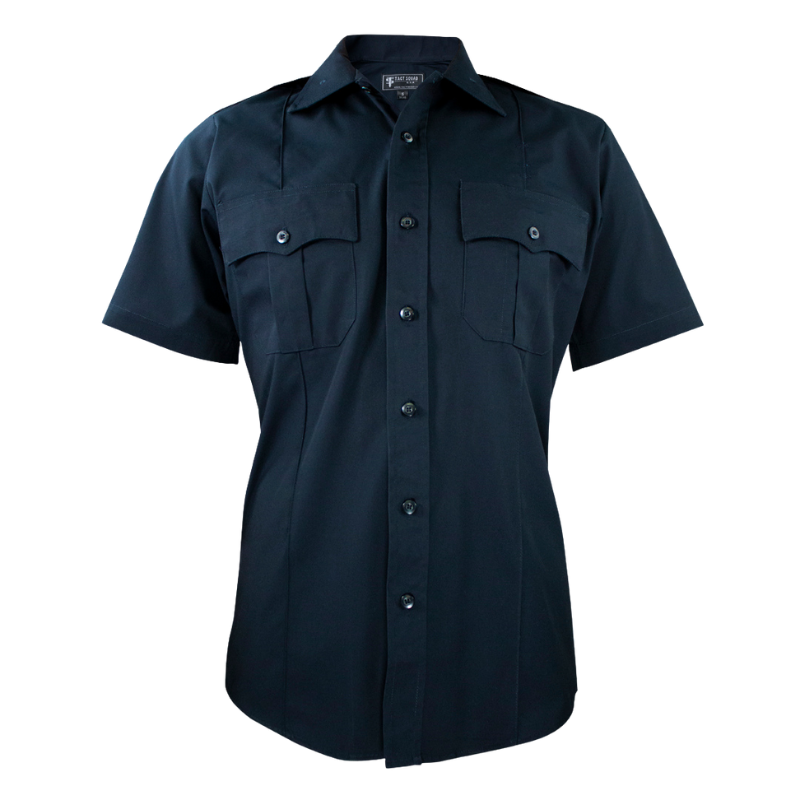 Women's 65% Poly / 35% Cot NYPD Short Sleeve Shirt w/ NYPD Patches | Navy
