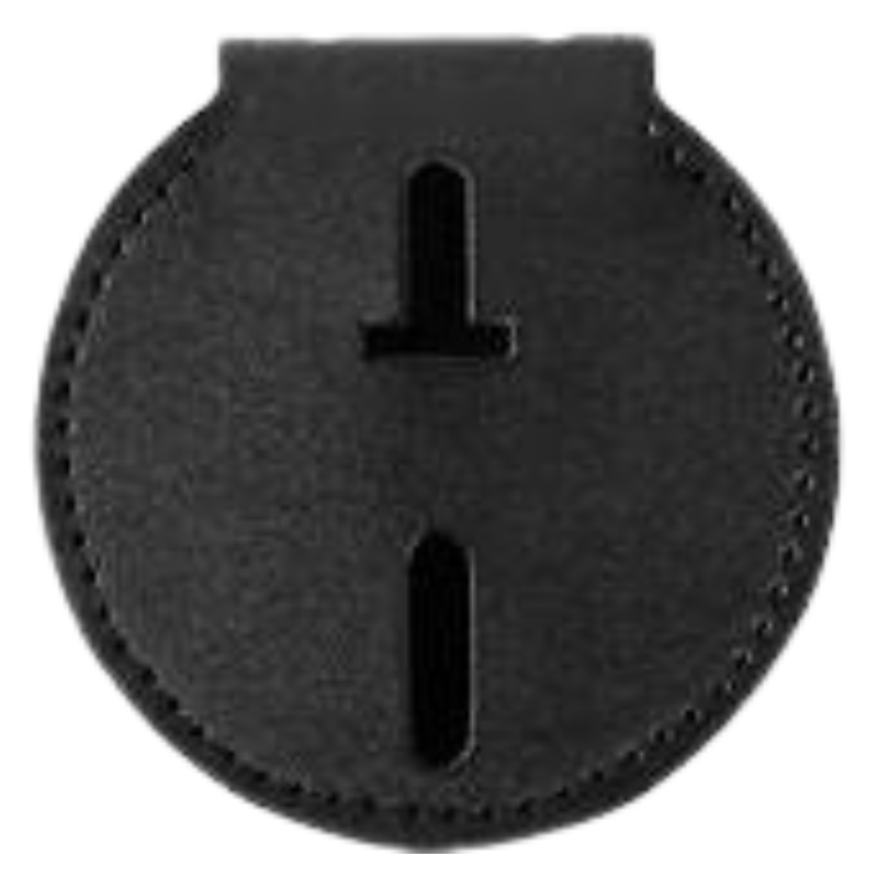 Large Round Universal Badge Clip | Black