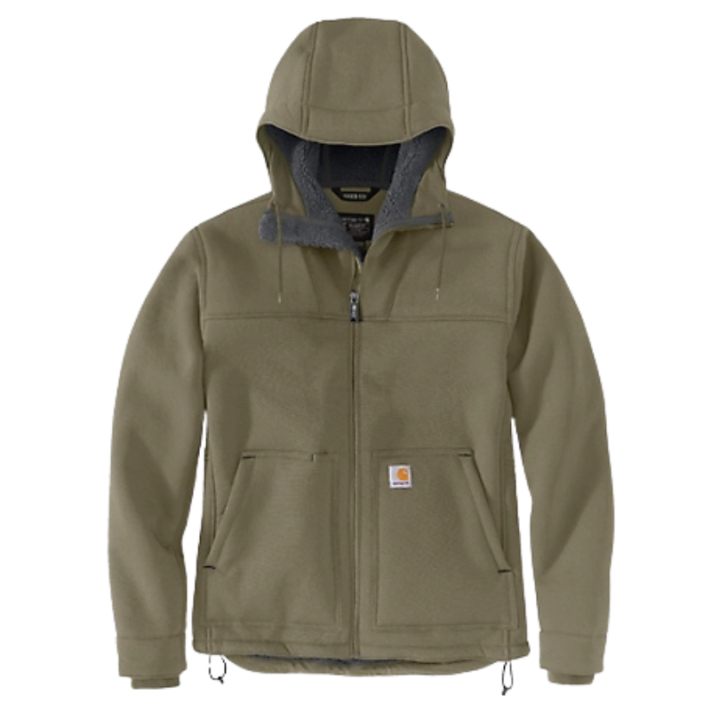 SuperDux Relaxed Fit Sherpa Lined Active Jacket Burnt Olive Harriman Army Navy