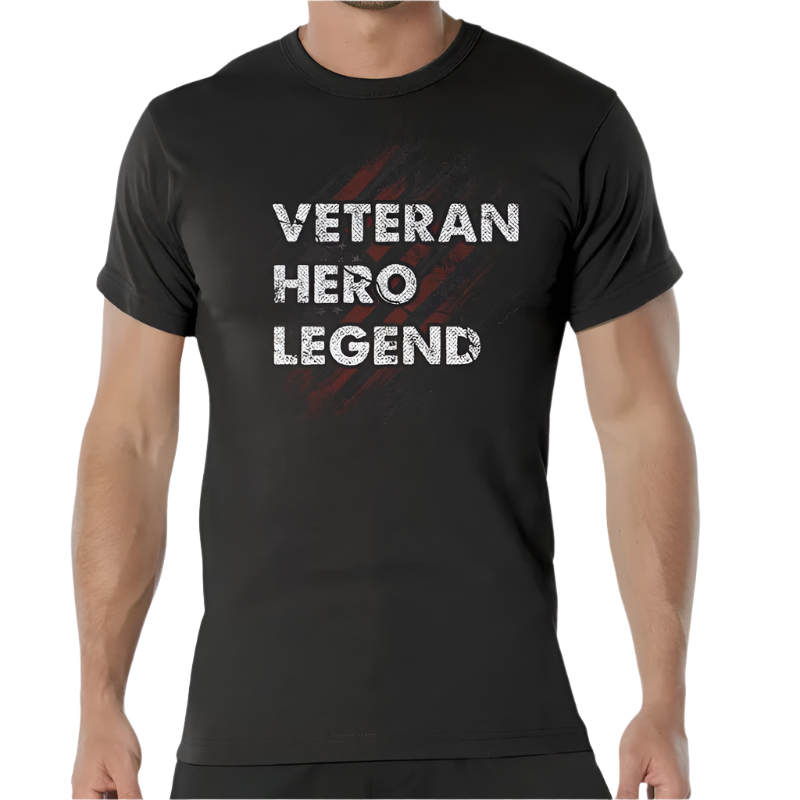 Veteran Hero Legend T-Shirt | Black
