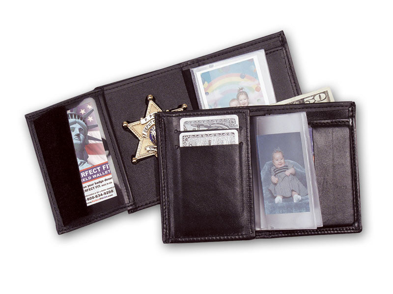 Recessed Badge Wallet W/ 5CC Slots- Single ID Window 105