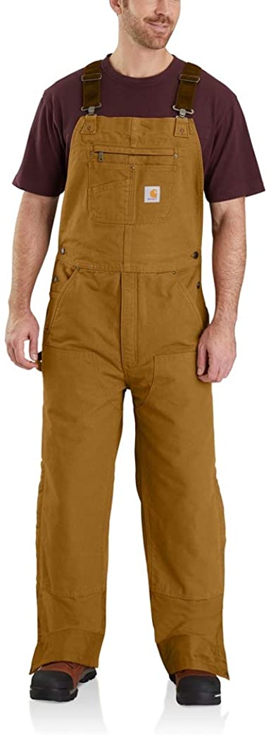 New Updated Carhartt heavyweight lined Bib Overalls | Brown or Black