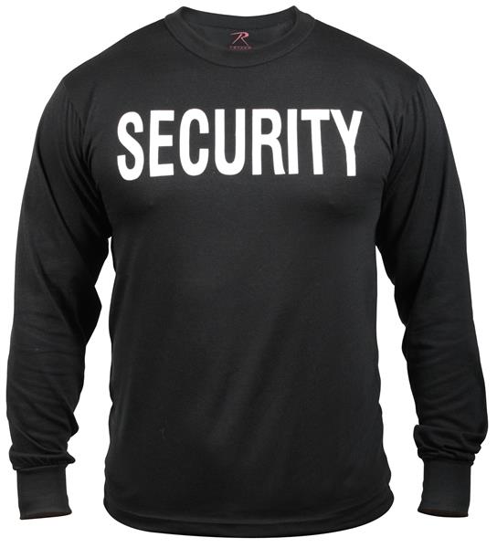 2-Sided Security Long Sleeve T-Shirt | Black