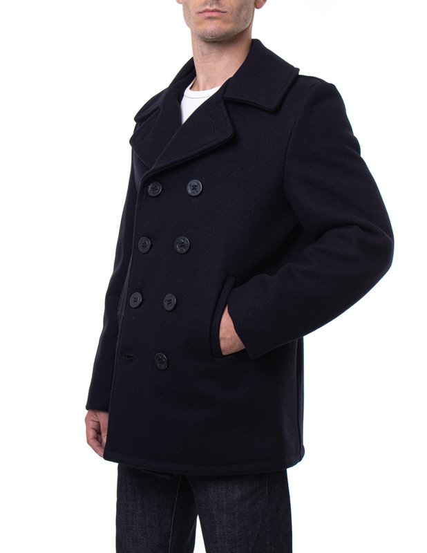 Original USA Made 32 oz. Melton Wool Pea Coat | Dark Navy