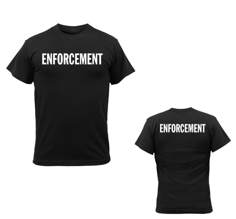 2-Sided Enforcement T-Shirt | Black