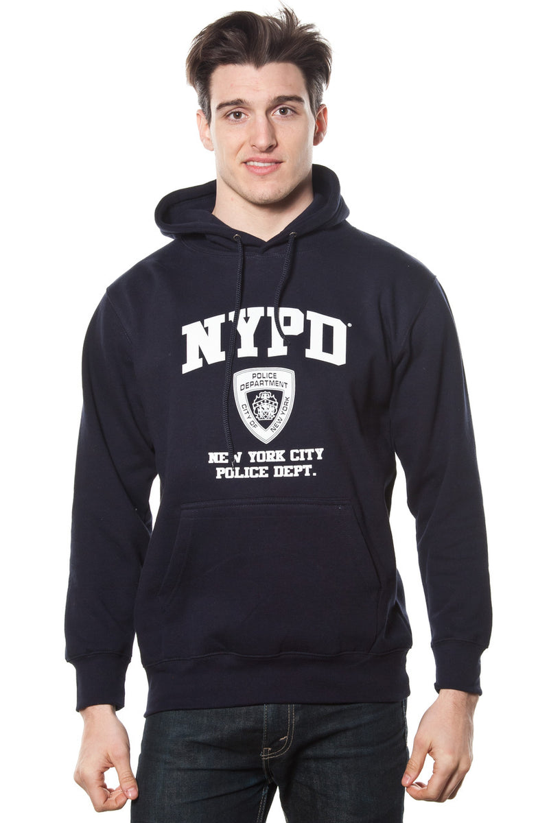 Officially Licensed NYPD Full Chest Navy Hooded Sweatshirt | Navy