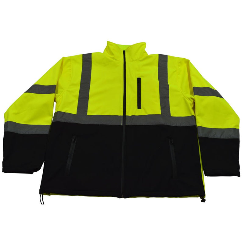 Shoft Shell Hiv Vis - Lime / Black Jacket