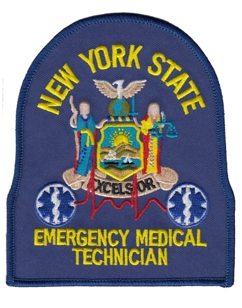 Full Color NYS EMT Tombstone Patch 4"x4-3/4"