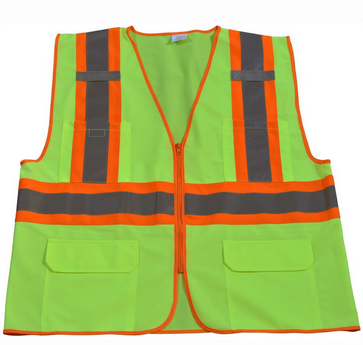Hi Vis Two Tone Dot Class II Safety Vest Solid
