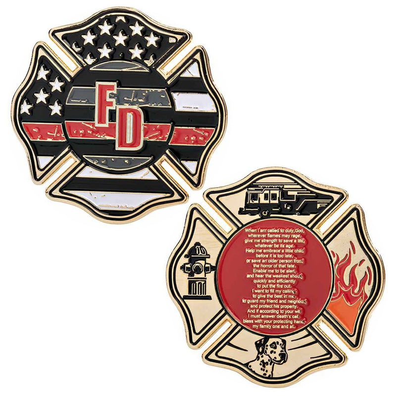 Firefighter Prayer Coin