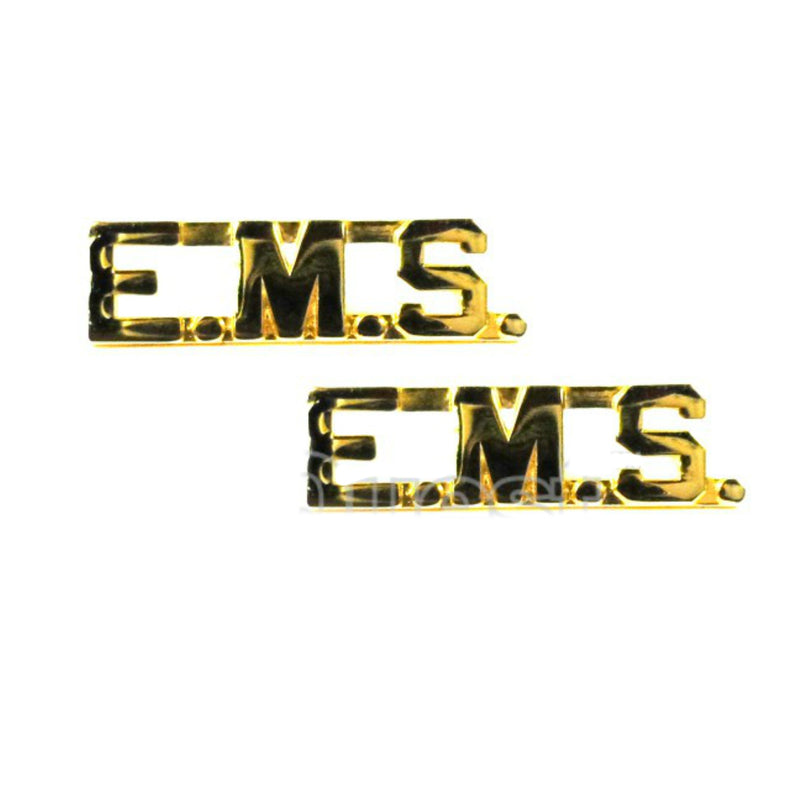EMS 3/8" Letters Collar Insigina  | Gold or Silver