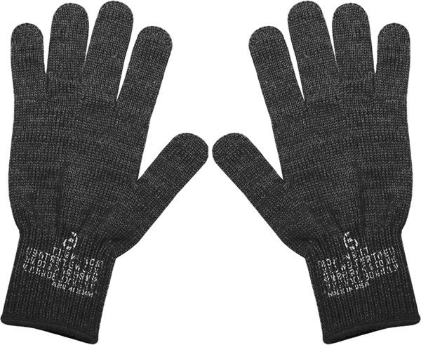 Wool Glove Liners | Green & Black