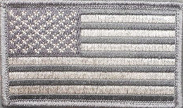 Flag Patch Velcro | Light Grey