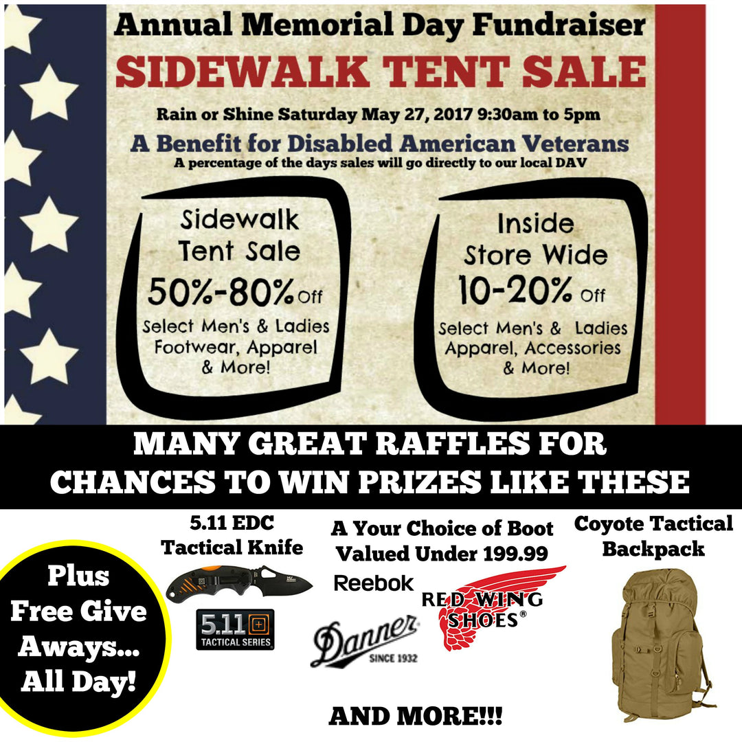 Annual Memorial Day Sidewalk Sale Fundraiser to Benefit Disabled American Veterans 