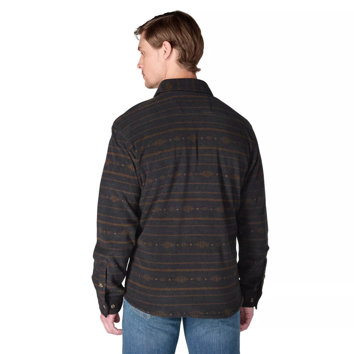 Seneca Loose Long-Sleeve Printed Shirt - Carbon Heather