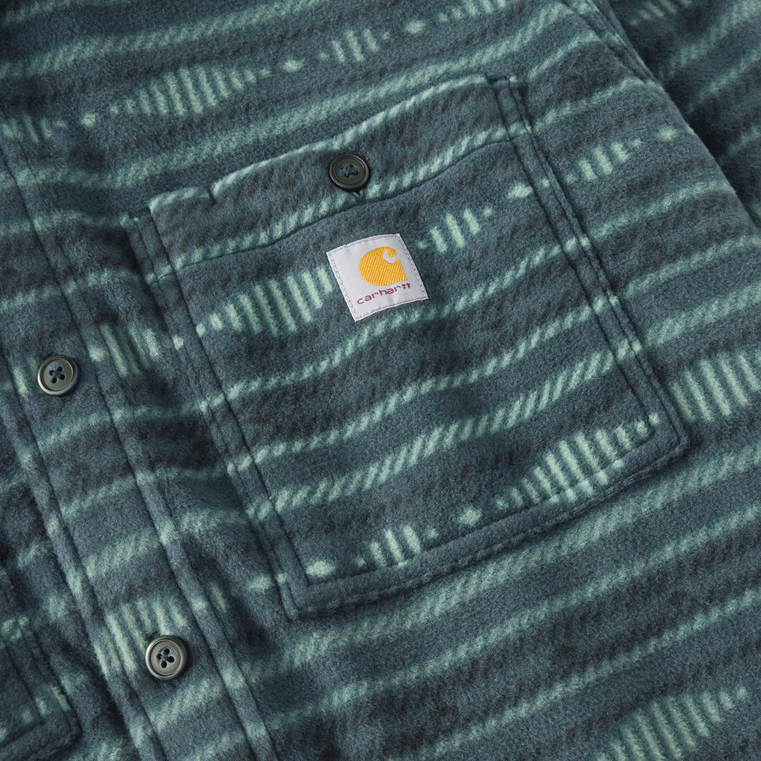 Seneca Loose Long-Sleeve Printed Shirt - Deep Smoke Blue