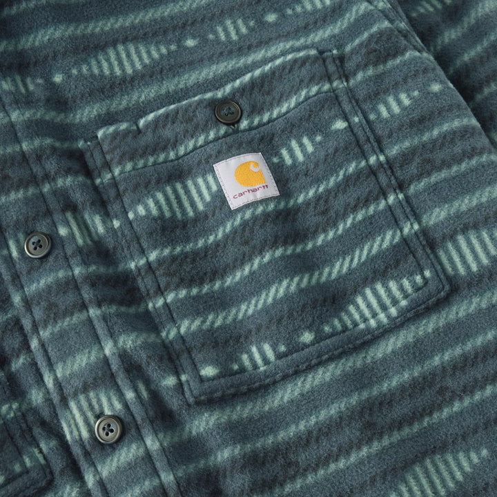 Seneca Loose Long-Sleeve Printed Shirt - Deep Smoke Blue