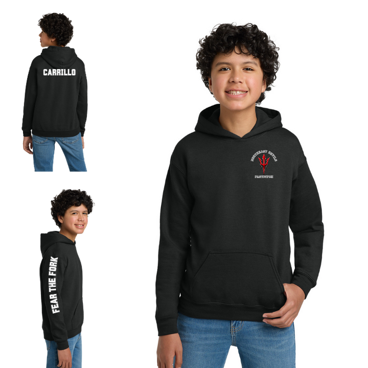 Northeast Devils Fear the Fork Sleeve Hoody Unisex Adult &amp; Youth | Black