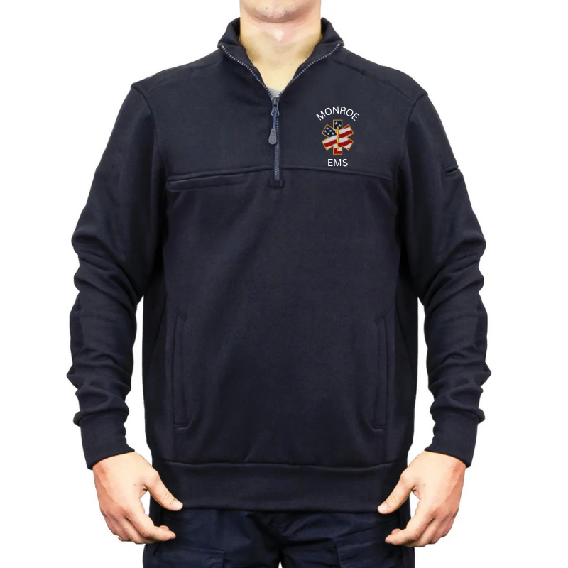 Monroe VAC Game Next Gen Job Shirt | Navy | USA Flag Logo