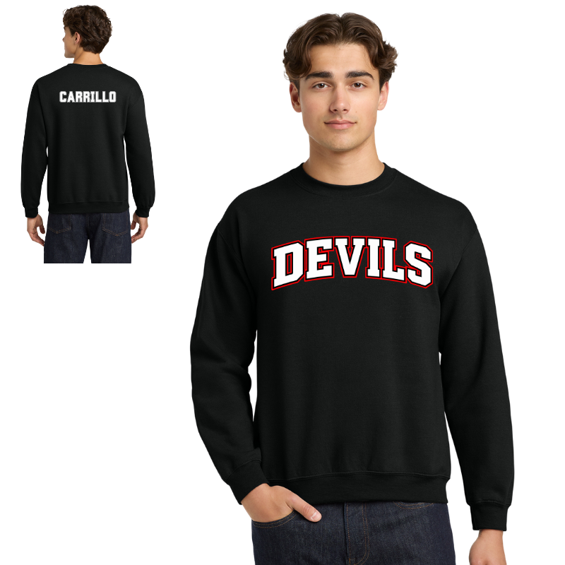 Northeast Devils Words Crew Unisex Adult | Black