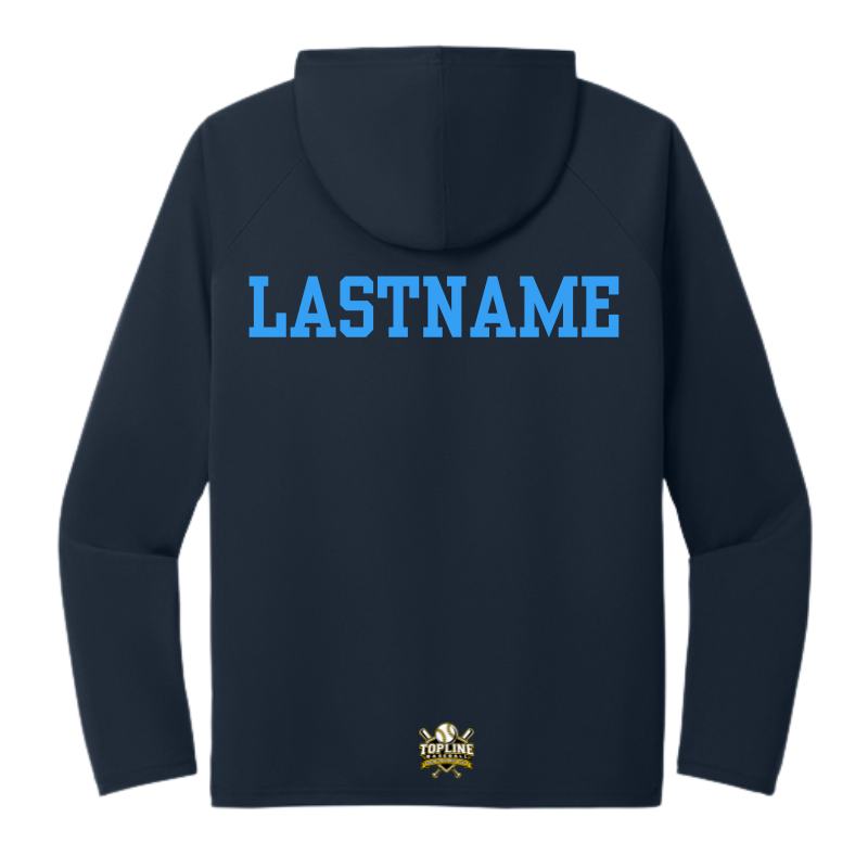 NY Marlins Hooded Wicking Lightweight Training Tee Adult &amp; Youth | Navy or Cobalt