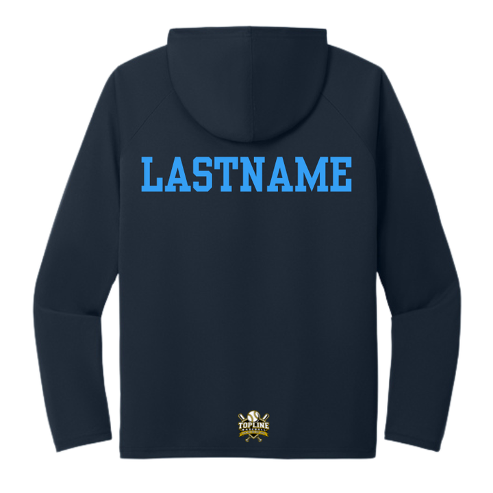 NY Marlins Hooded Wicking Lightweight Training Tee Adult &amp; Youth | Navy or Cobalt