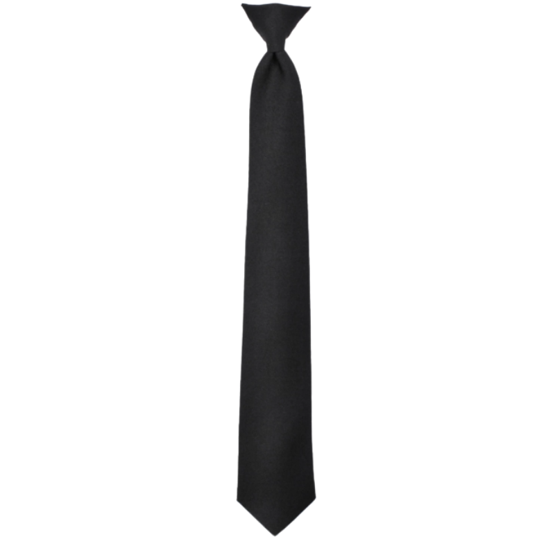 Clip On Neckties | Black