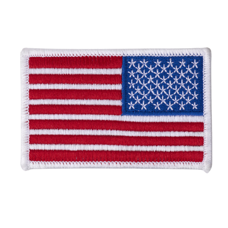 Reverse U.S Flag Patch | White Border
