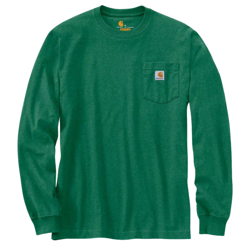 Loose Fit Heavyweight Long-Sleeve Pocket T-Shirt | North Wood Heather