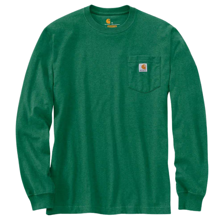Loose Fit Heavyweight Long-Sleeve Pocket T-Shirt | North Wood Heather