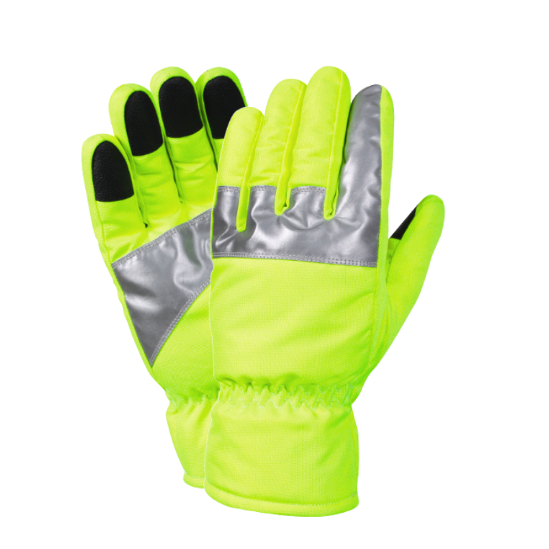 Hi-Visibility Safety Gloves w/ Reflective Tape | Green