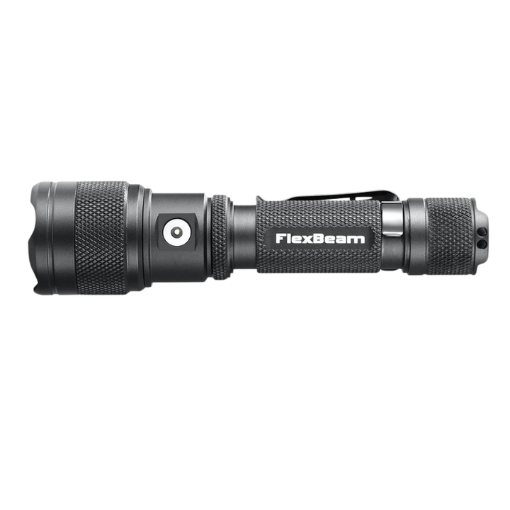 FlexBeam 1200LM Thread-Zoom Hunting Flashlight 700M Range | Black