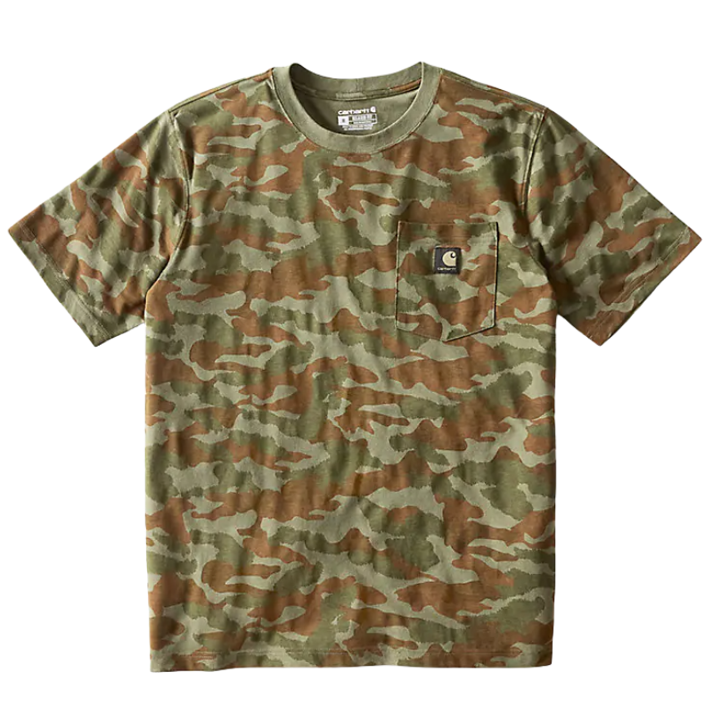 Irvine Relaxed Camo T-Shirt | Army Green Camo, Fossil Tan Camo