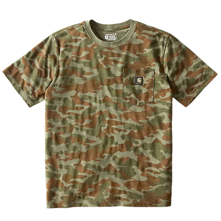 Irvine Relaxed Camo T-Shirt | Army Green Camo, Fossil Tan Camo