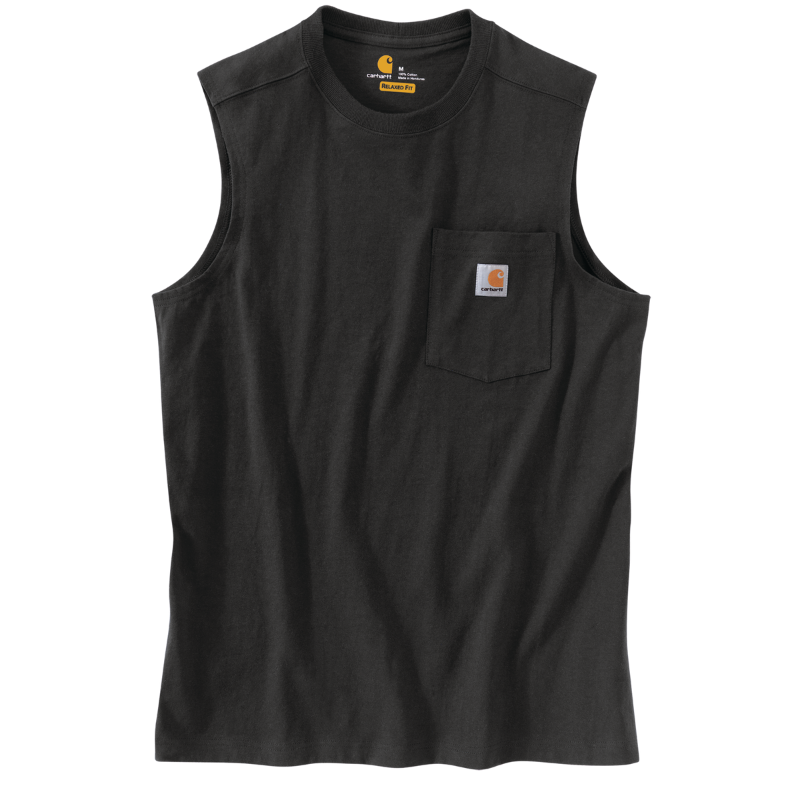 Sleeveless Pocket T-Shirt | Black, Heather Gray