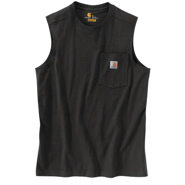 Sleeveless Pocket T-Shirt | Black, Heather Gray