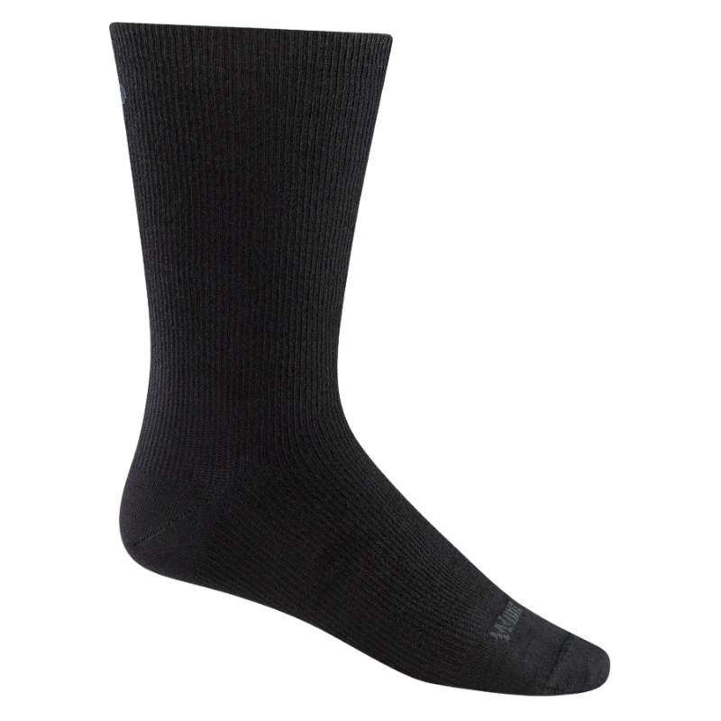 Men's Solid Basic Cushioned Crew Socks | Black