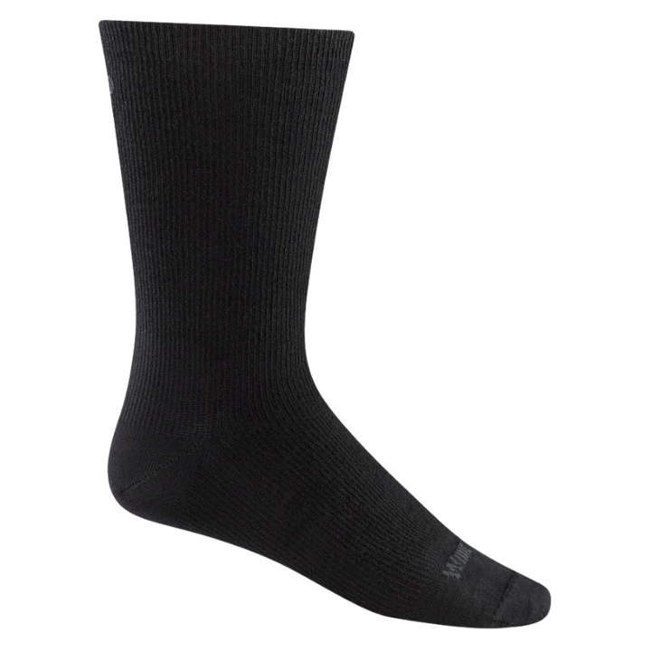 Men's Solid Basic Cushioned Crew Socks | Black