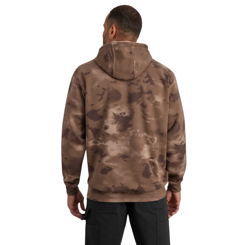 Loose Fit Midweight Watercolor Camo Graphic Sweatshirt | Sepia
