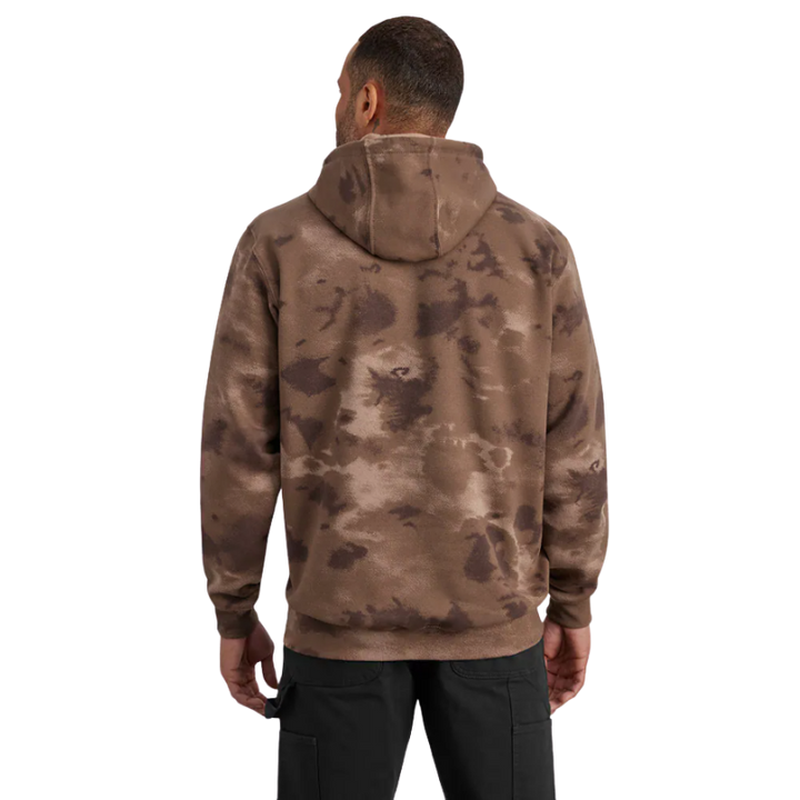 Loose Fit Midweight Watercolor Camo Graphic Sweatshirt | Sepia