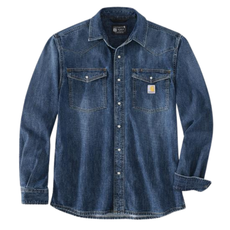 Montana Relaxed Fit Midweight Denim Long-Sleeve Snap Front Shirt | Wyatt