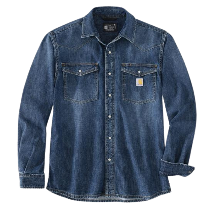 Montana Relaxed Fit Midweight Denim Long-Sleeve Snap Front Shirt | Wyatt