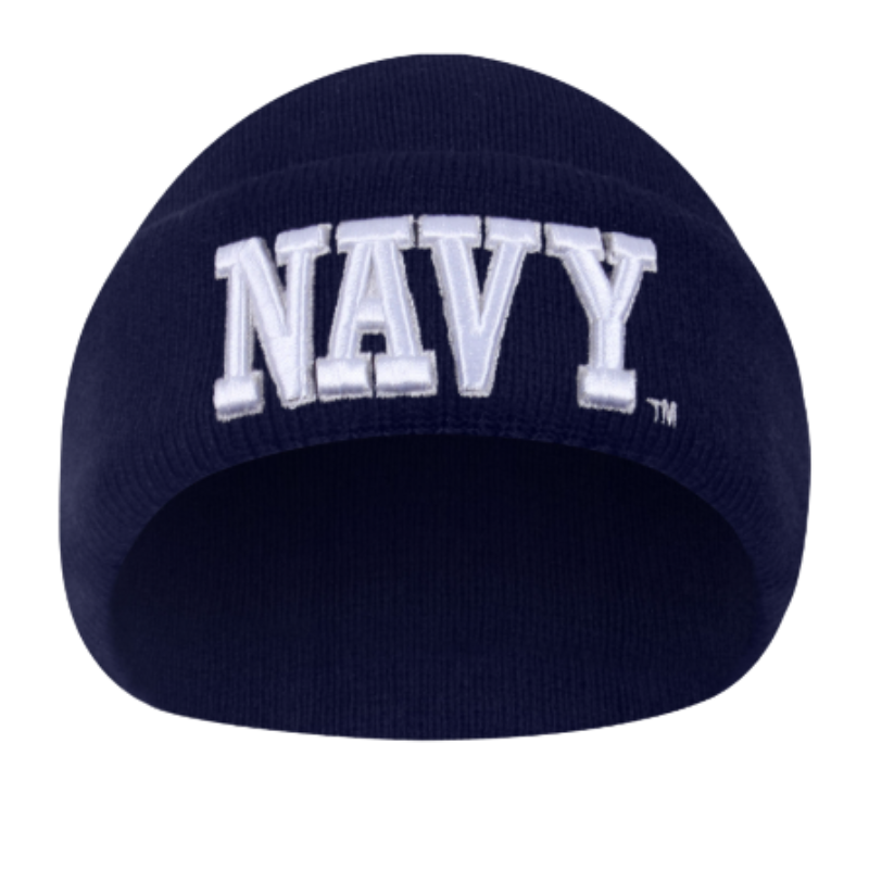 Deluxe Navy Embroidered Watch Cap | Navy
