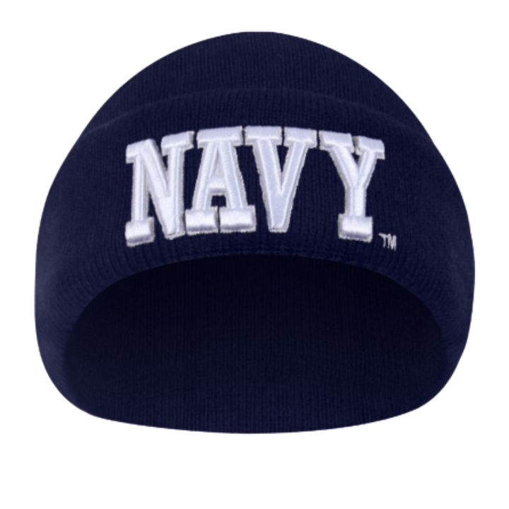 Deluxe Navy Embroidered Watch Cap | Navy